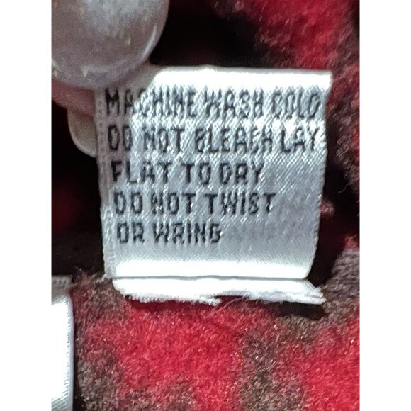 All Points By Reference Point Red & Black Houndstooth Fleece Jacket Size Small - Picture 7 of 7